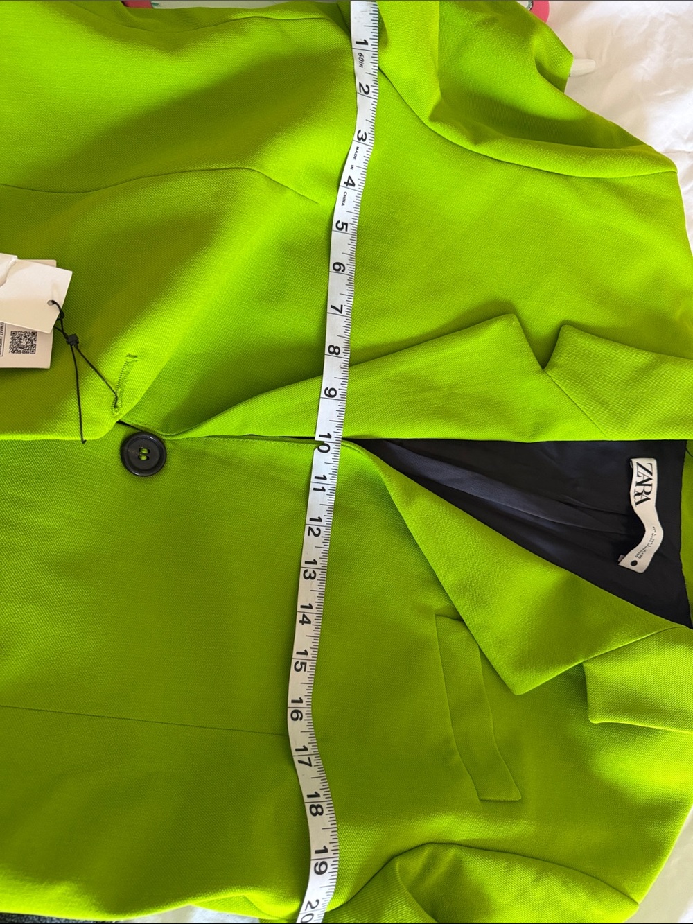 Zara Lime Green Single-Button Oversized Blazer - Picture 11 of 11